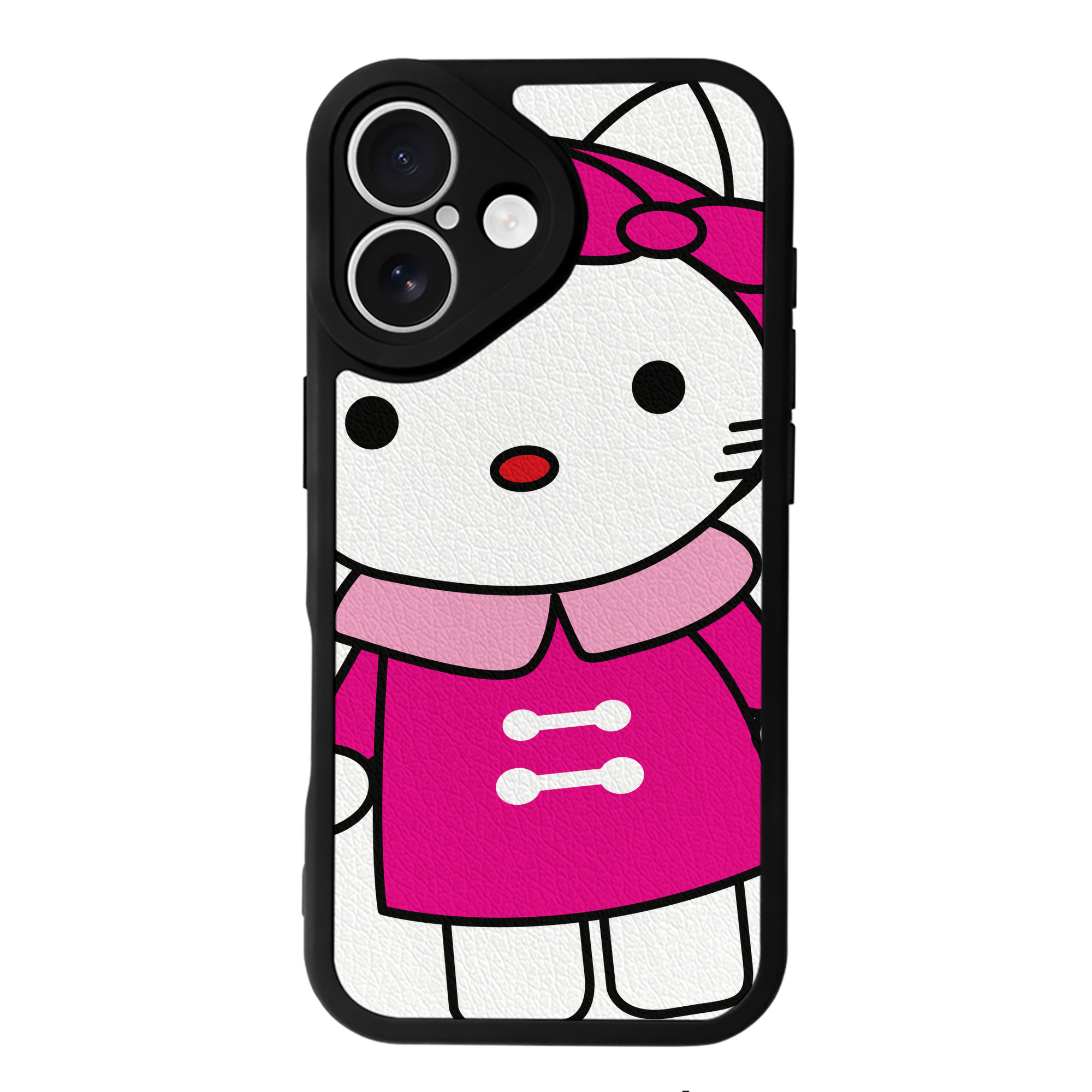 （画像用） Hello Kitty ハローキティ 【iPhone 16シリーズ対応】シリコンスマホケース（レザー調） 材質：シリコン
